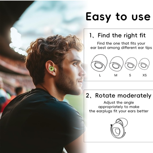 NWT Noise Canceling Earplugs for Sleep and Concentration– New Flexible Earplugs - Picture 6 of 7